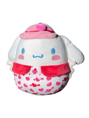 Sanrio Cinnamoroll Plush with Red and Pink Heart Pattern valentine’s Day Pillow